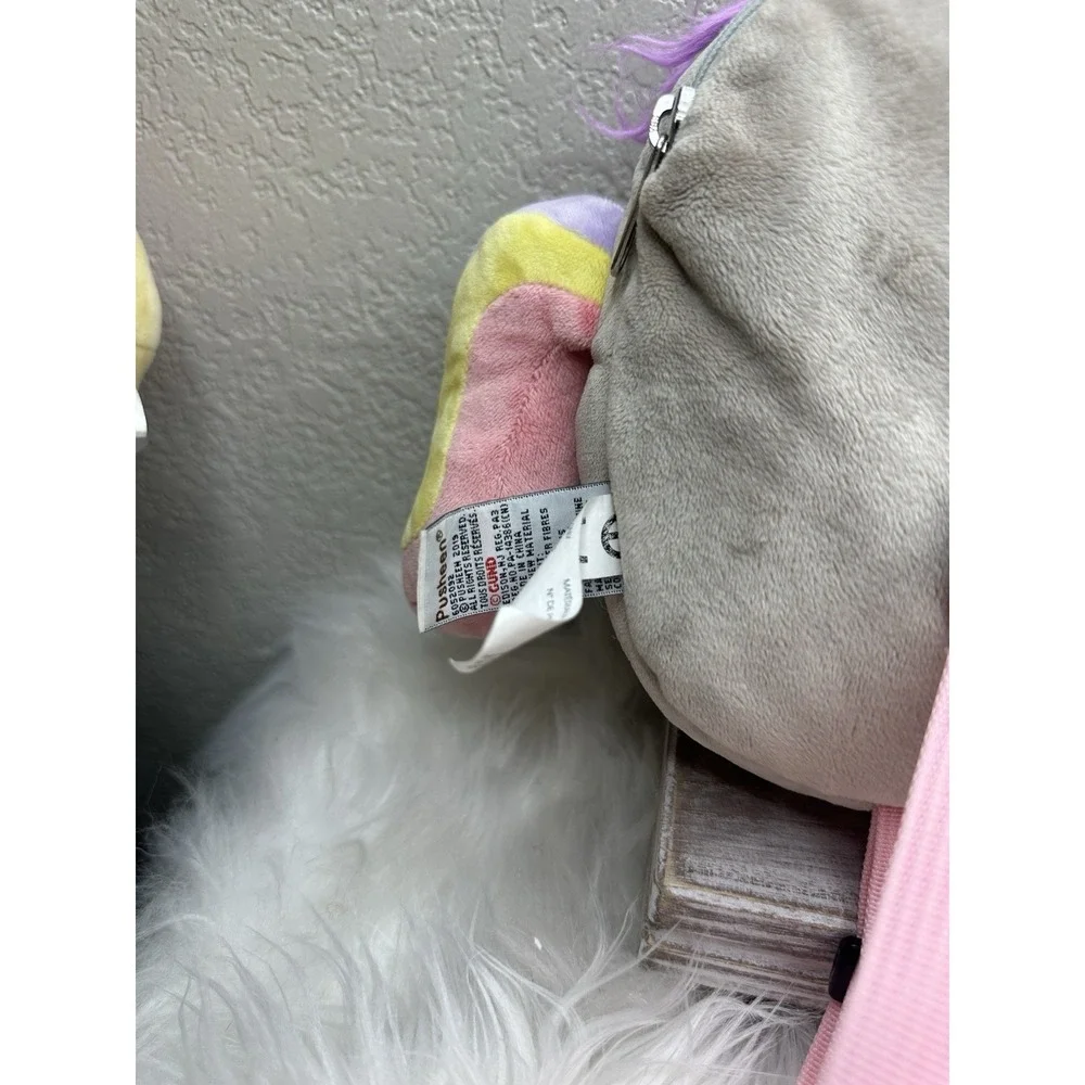 $44 🌙 GUND Pusheenicorn Pusheen‎ Cat Unicorn Plush Backpack 13